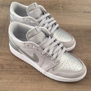Air Jordan Sneakers in Silver and White